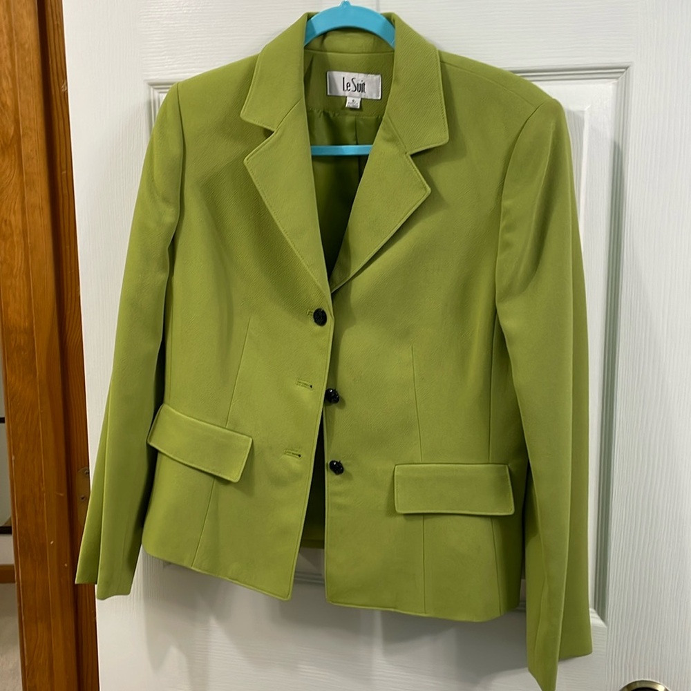 Stylish green suit blazer